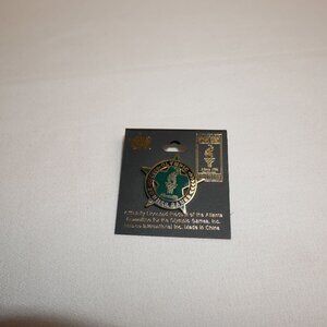 1996 Olympic Games Atlanta Pin Badge Black & Gold Star Design VTG Collectible